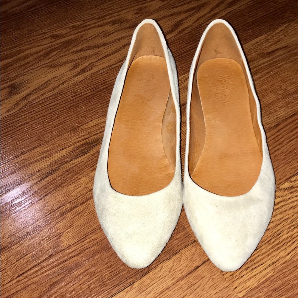 Madewell light grey flats, size 10